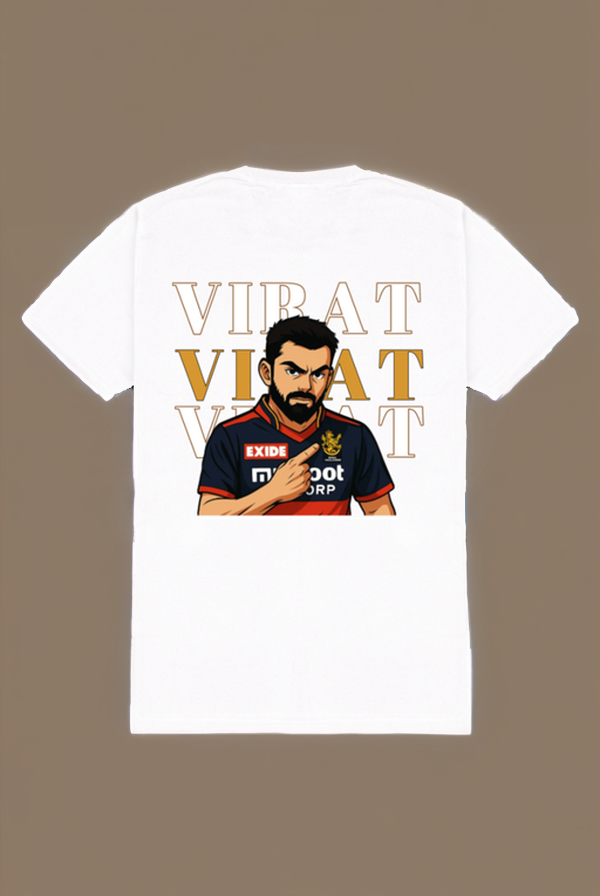 π₯ RCB x Virat Cartoon Edition β Premium Cotton Oversized T-Shirt π₯