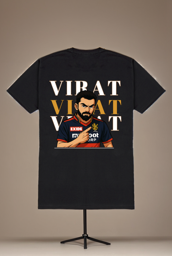 π₯ RCB x Virat Cartoon Edition β Premium Cotton Oversized T-Shirt π₯
