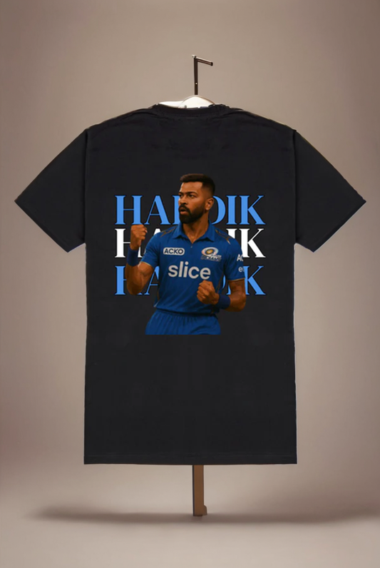 💙 Mumbai Indians x Hardik Pandya Edition – Premium Cotton T-Shirt